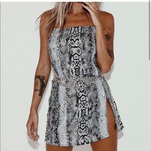Motel snakeskin slip dress